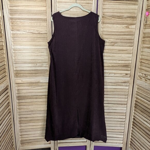 Erika Dress Sleeveless Velvety Brown Size 1X - Picture 5 of 7